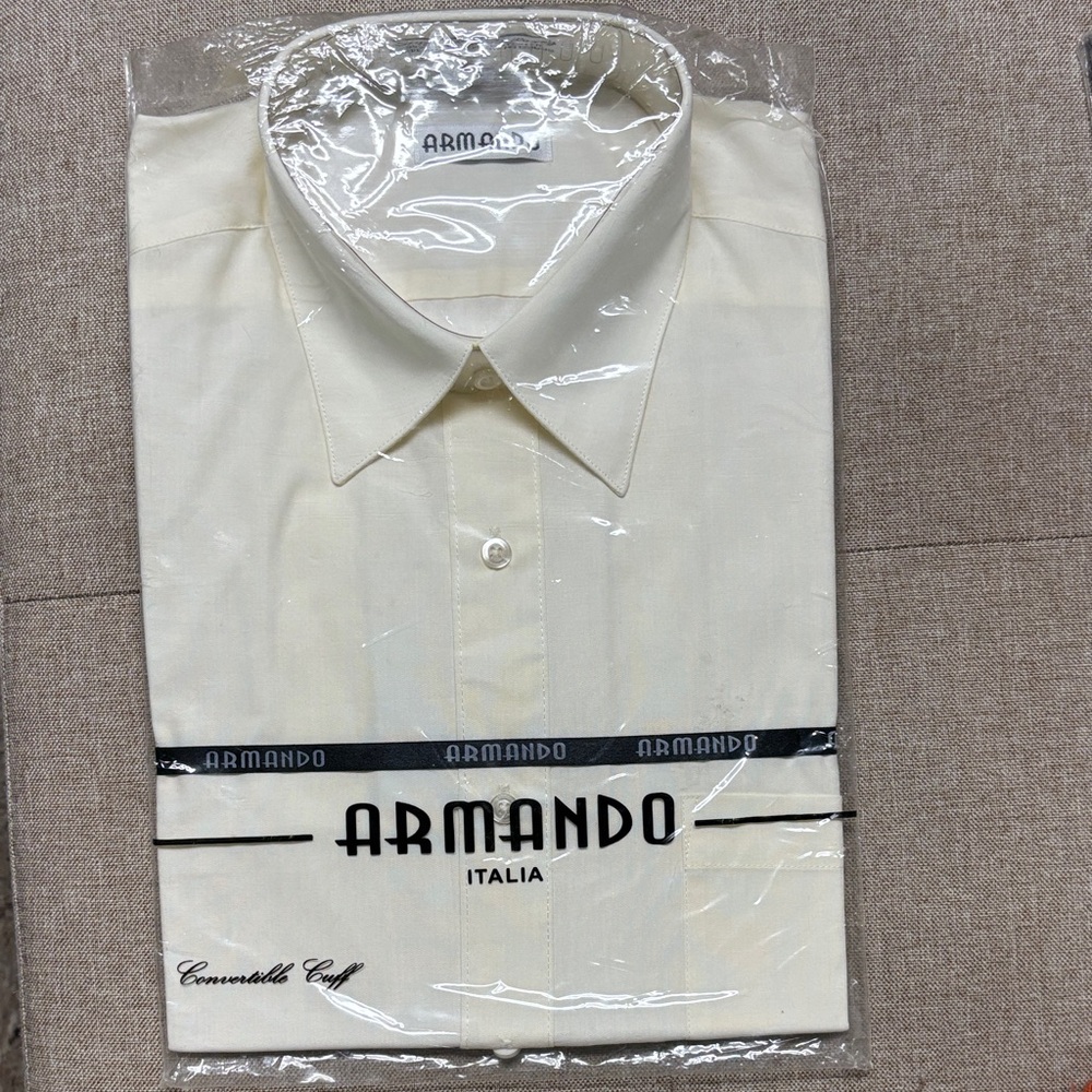 Men's Cream Dress Shirt